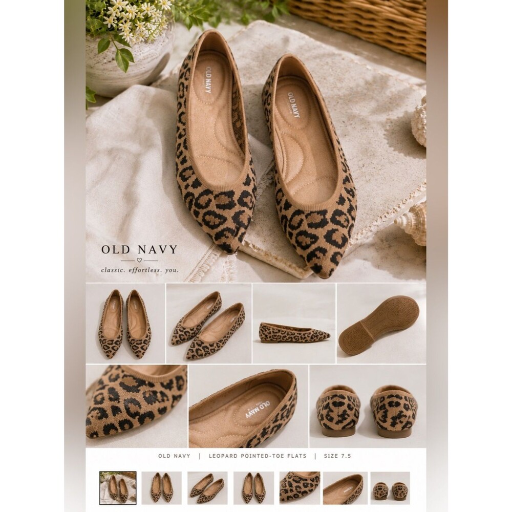 Old Navy Leopard Pointed-Toe Flats